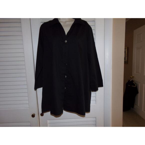 Vintage Zac & Rachel black loose fit tunic with back trim 14‎ - Picture 1 of 5